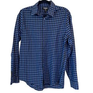 Express Mens Blue Button Down Dress Shirt , Size M